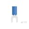 Te Connectivity Fork Terminal, #6 Stud Size, 2.62 mm², 600 V, Vinyl Insulated, Blue 34165 - alternate 4